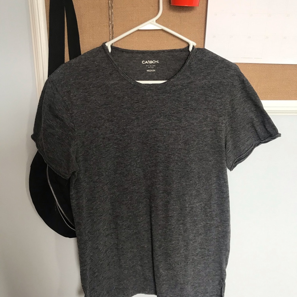 Grey H&M Striped T-Shirt